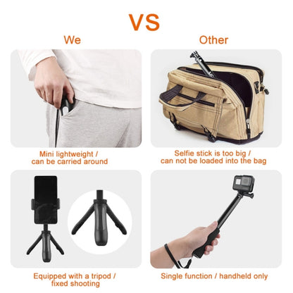 GP446 Multifunctional Mini Fixed Tripod for GoPro Hero11 Black / HERO10 Black /9 Black /8 Black /7 /6 /5 /5 Session /4 Session /4 /3+ /3 /2 /1, DJI Osmo Action and Other Action Cameras(Black) - DJI & GoPro Accessories by buy2fix | Online Shopping UK | buy2fix