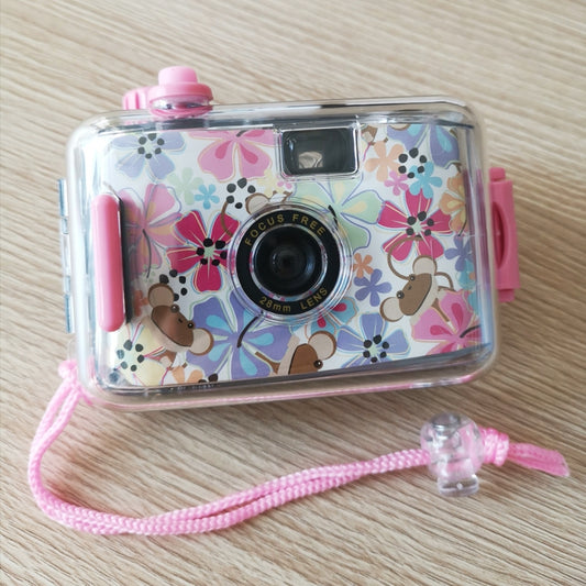 SUC4 Flowers Pattern Retro Film Camera Mini Point-and-shoot Camera for Children 5m Waterproof - Consumer Electronics by buy2fix | Online Shopping UK | buy2fix