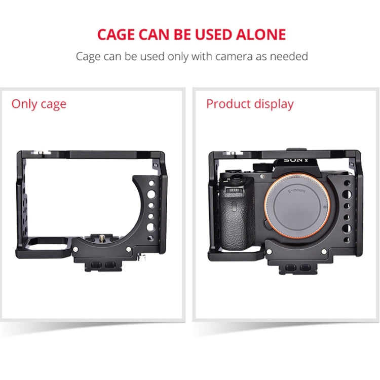 YELANGU CA7 YLG0908A-A01 Video Camera Cage Stabilizer for Sony A7K & A7X & A73  & A7S & A7R & A7RII & A7SII(Black) - Camera Accessories by YELANGU | Online Shopping UK | buy2fix