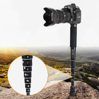 BEXIN P308D Portable Travel Outdoor DSLR Camera Aluminum Alloy Monopod Holder (Black) - Camera Accessories by BEXIN | Online Shopping UK | buy2fix