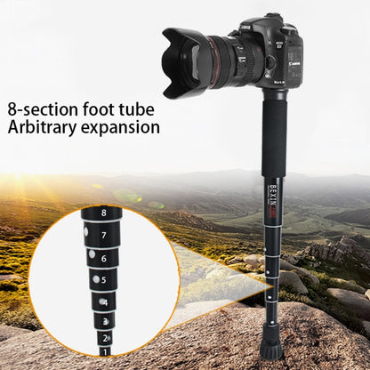 BEXIN P308D Portable Travel Outdoor DSLR Camera Aluminum Alloy Monopod Holder (Black) - Camera Accessories by BEXIN | Online Shopping UK | buy2fix