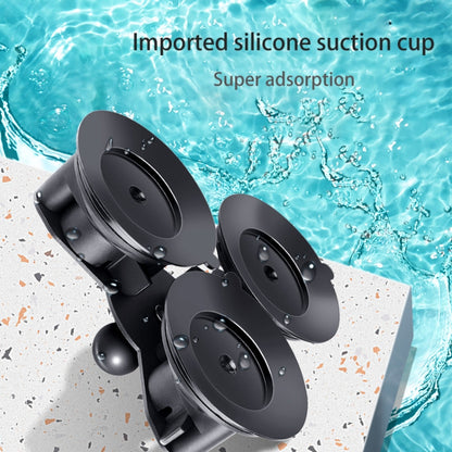 Triangle Suction Cup Mount Holder with Tripod Adapter & Screw & Phone Clamp & Anti-lost Silicone Net for for GoPro Hero11 Black / HERO10 Black /9 Black /8 Black /7 /6 /5 /5 Session /4 Session /4 /3+ / ... ction and Other Action Cameras, Smartphones(Black) - DJI & GoPro Accessories by buy2fix | Online Shopping UK | buy2fix