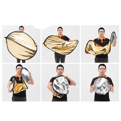 Godox FT01 2 in 1 Gold / Silver Oval Folding Reflector Board, Size: 90 x 120cm - Camera Accessories by Godox | Online Shopping UK | buy2fix