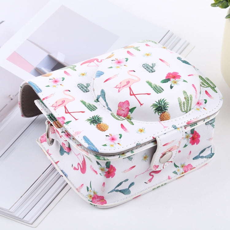 Cactus Flamingo Pattern Full Body Camera PU Leather Case Bag with Strap for FUJIFILM instax mini 9 / mini 8+ / mini 8 - Camera Accessories by buy2fix | Online Shopping UK | buy2fix