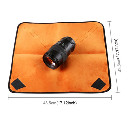 Hundred-folding Cloth Photography Camera SLR Liner Lens Bag Thickening Wrapped Cloth Plus Velvet, Size: 45x45cm (Orange) - Camera Accessories by buy2fix | Online Shopping UK | buy2fix