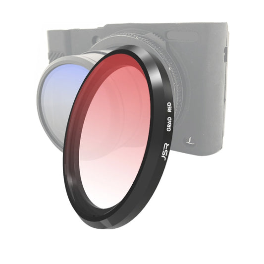 JSR Gradient Colored Lens Filter for Panasonic LUMIX LX10(Gradient Red) - Camera Accessories by JSR | Online Shopping UK | buy2fix