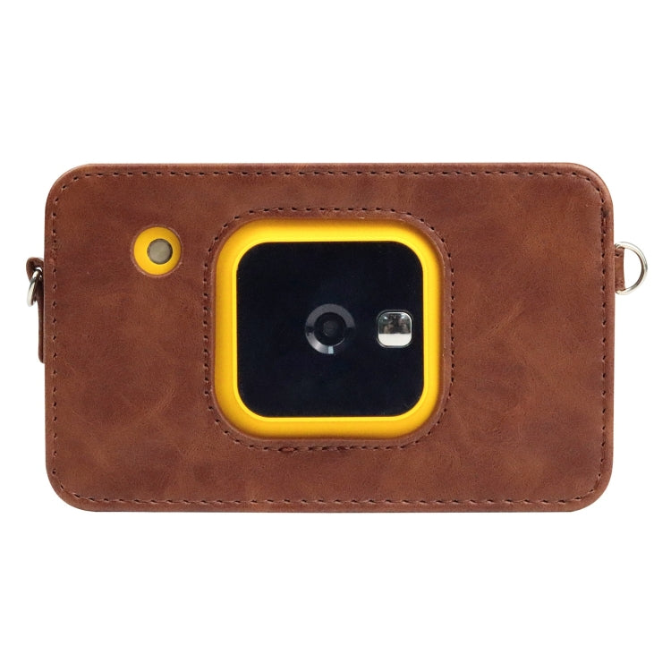 For Kodak Mini Shot2 C210 instax Full Body Camera PU Leather Case Bag with Strap(Brown) - Camera Accessories by buy2fix | Online Shopping UK | buy2fix