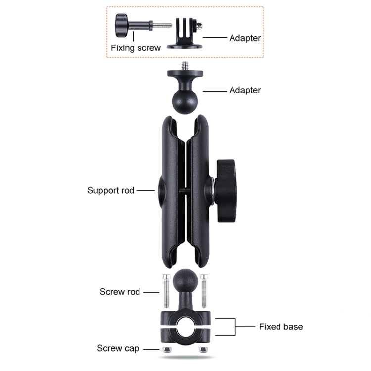 21mm Ballhead Car Front Seat Handlebar Fixed Mount Holder with Tripod Adapter & Screw & Phone Clamp & Anti-lost Silicone Case for GoPro Hero11 Black / HERO10 Black /9 Black /8 Black /7 /6 /5 /5 Sessio ... /3 /2 /1, DJI Osmo Action and Other Action Cameras - DJI & GoPro Accessories by buy2fix | Online Shopping UK | buy2fix