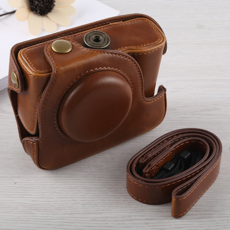 Full Body Camera PU Leather Case Bag with Strap for Canon G16 (Brown) - Camera Accessories by buy2fix | Online Shopping UK | buy2fix