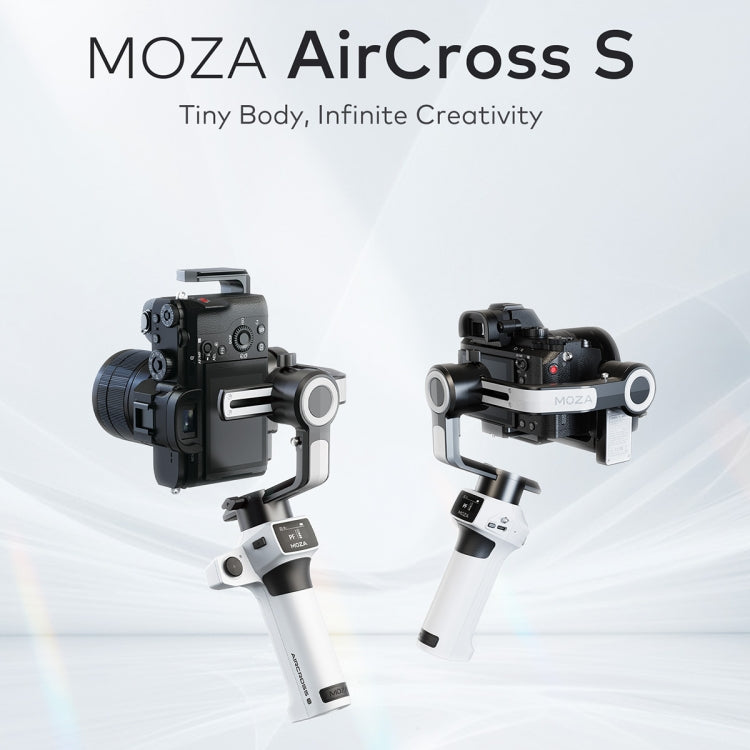 MOZA AirCross S 3 Axis Foldable Handheld Gimbal Stabilizer for DSLR Cameras and Smart Phone (White) - Consumer Electronics by MOZA | Online Shopping UK | buy2fix