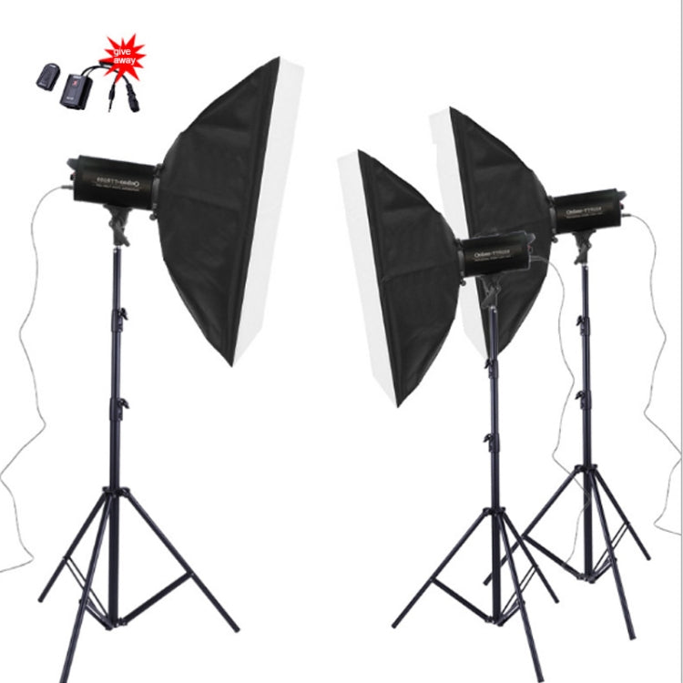 TRIOPO Oubao TTR300W 60x90cm Studio Softbox + 2.8m Tripod Mount + 3x E27 150W Light Bulb Photography Lighting Set - Shoe Mount Flashes by TRIOPO | Online Shopping UK | buy2fix