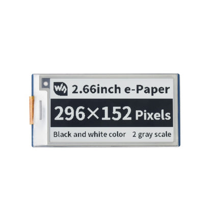 Waveshare 2.66 inch 296 x 152 Pixel Black / White E-Paper E-Ink Display Module for Raspberry Pi Pico, SPI Interface - Modules Expansions Accessories by WAVESHARE | Online Shopping UK | buy2fix