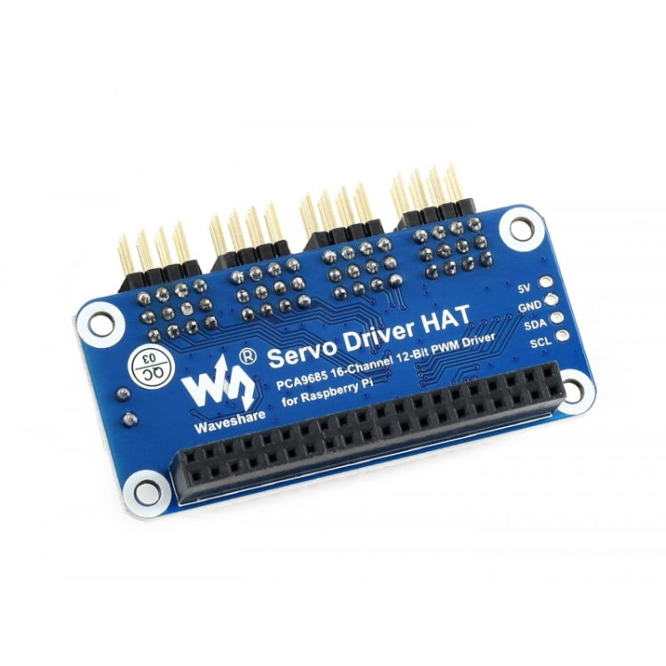 Waveshare 16-Channel 12-bit I2C Servo Driver HAT B for Raspberry Pi - Sockets Adapters Accessories by WAVESHARE | Online Shopping UK | buy2fix