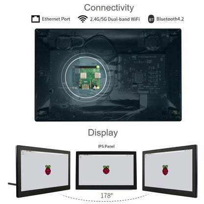 Waveshare 13.3 inch Mini-Computer Powered by Raspberry Pi 3A+, HD Touch Screen(UK Plug) - Consumer Electronics by WAVESHARE | Online Shopping UK | buy2fix