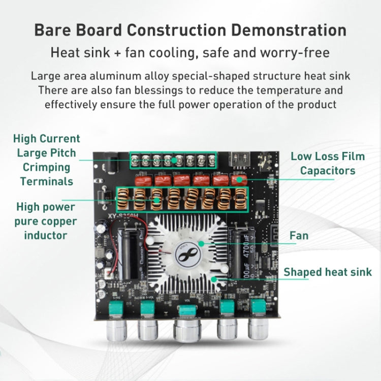 220W 12V 24V Power Bluetooth Wireless TP3251 Stereo Audio Amplifier Board Treble and Bass Control Subwoofer - Other Accessories by buy2fix | Online Shopping UK | buy2fix