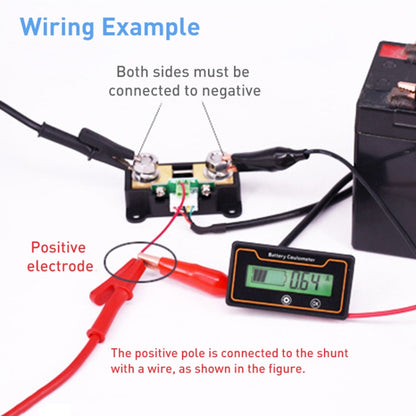 2m 100A 12V 48V Digital Display DC Current Voltmeter Lead-Acid Lithium Battery Charge Meter - Consumer Electronics by buy2fix | Online Shopping UK | buy2fix