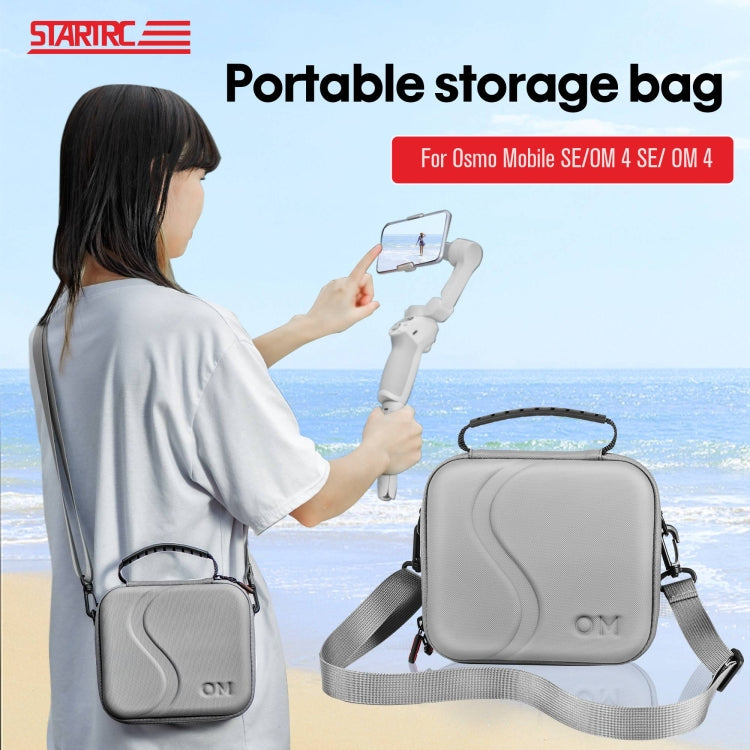 For DJI Osmo Mobile 4 / OM4 / OM4 SE STARTRC Portable Shockproof Waterproof PU Case Bag(Grey) - DJI & GoPro Accessories by STARTRC | Online Shopping UK | buy2fix