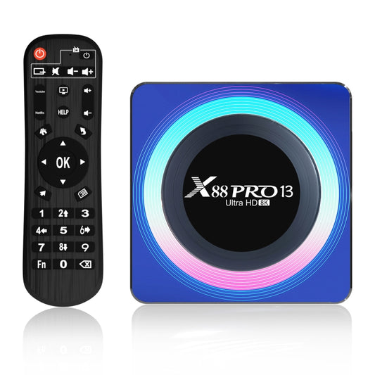 Acrylic X88 Pro 13 8K Ultra HD Android 13.0 Smart TV Box with Remote Control, RK3528 Quad-Core, 4G+64GB (US Plug) - Others by buy2fix | Online Shopping UK | buy2fix
