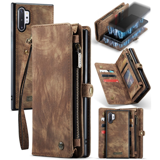 For Samsung Galaxy Note10+ CaseMe-008 Detachable Multifunctional Flip Leather Phone Case(Brown) - Galaxy Phone Cases by CaseMe | Online Shopping UK | buy2fix