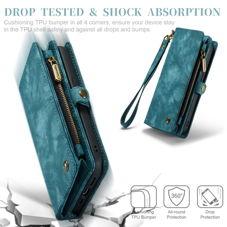 For iPhone 11 CaseMe-008 Detachable Multifunctional Horizontal Flip Leather Case with Card Slot & Holder & Zipper Wallet & Photo Frame (Blue) - iPhone 11 Cases by CaseMe | Online Shopping UK | buy2fix