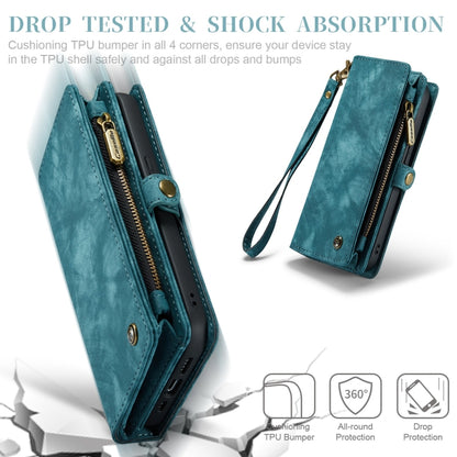 For iPhone 11 CaseMe-008 Detachable Multifunctional Horizontal Flip Leather Case with Card Slot & Holder & Zipper Wallet & Photo Frame (Blue) - iPhone 11 Cases by CaseMe | Online Shopping UK | buy2fix