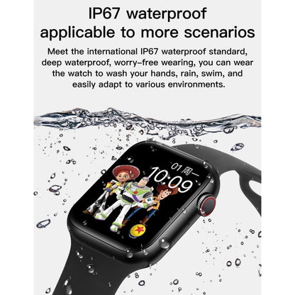 T500+ 1.75 inch IPS Screen IP67 Waterproof Smart Watch, Support Sleep Monitor / Heart Rate Monitor / Bluetooth Call, Style:Sport Button Strap(Black) - Smart Wear by buy2fix | Online Shopping UK | buy2fix