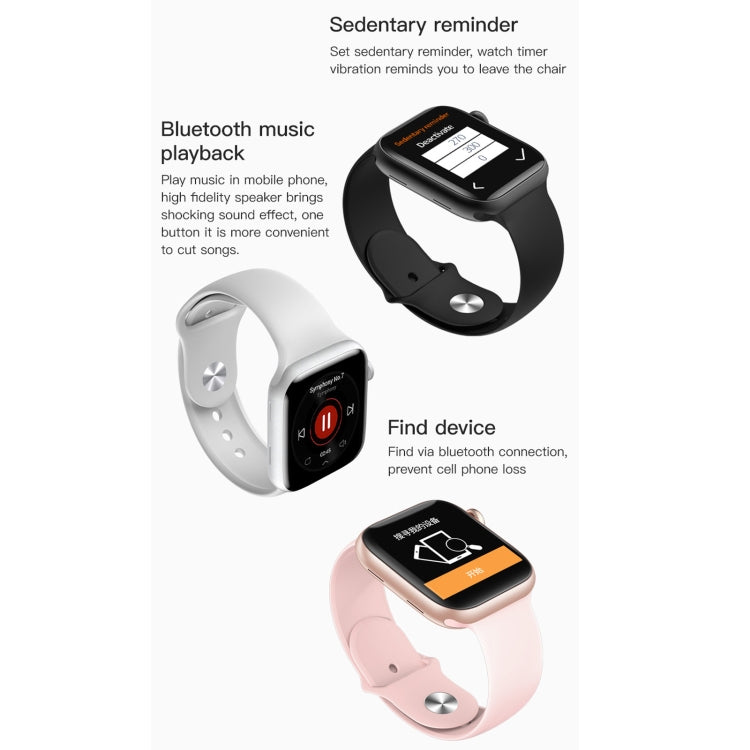 T500+ 1.75 inch IPS Screen IP67 Waterproof Smart Watch, Support Sleep Monitor / Heart Rate Monitor / Bluetooth Call, Style:Solo Loop Strap(White) - Smart Wear by buy2fix | Online Shopping UK | buy2fix