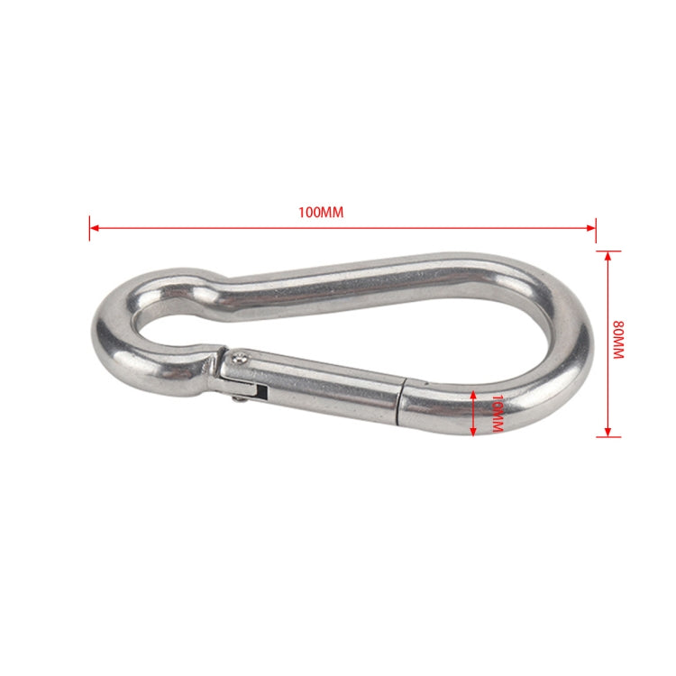 RV Trailer Spring Safety Rope Breakaway Cable, Safety Buckle Size:M10 x 100mm(Silver) - In Car by buy2fix | Online Shopping UK | buy2fix