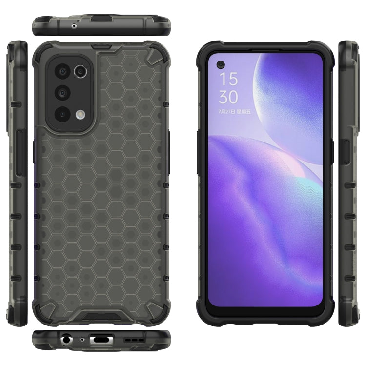 For Oppo Reno5 5G Shockproof Honeycomb PC + TPU Case(Black) - OPPO & vivo Accessories by buy2fix | Online Shopping UK | buy2fix