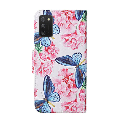 For Samsung Galaxy A02s(EU Edition) Colored Drawing Pattern Horizontal Flip Leather Case with Holder & Card Slots & Wallet & Lanyard(Dragonfly Flower) - Galaxy Phone Cases by ViLi | Online Shopping UK | buy2fix