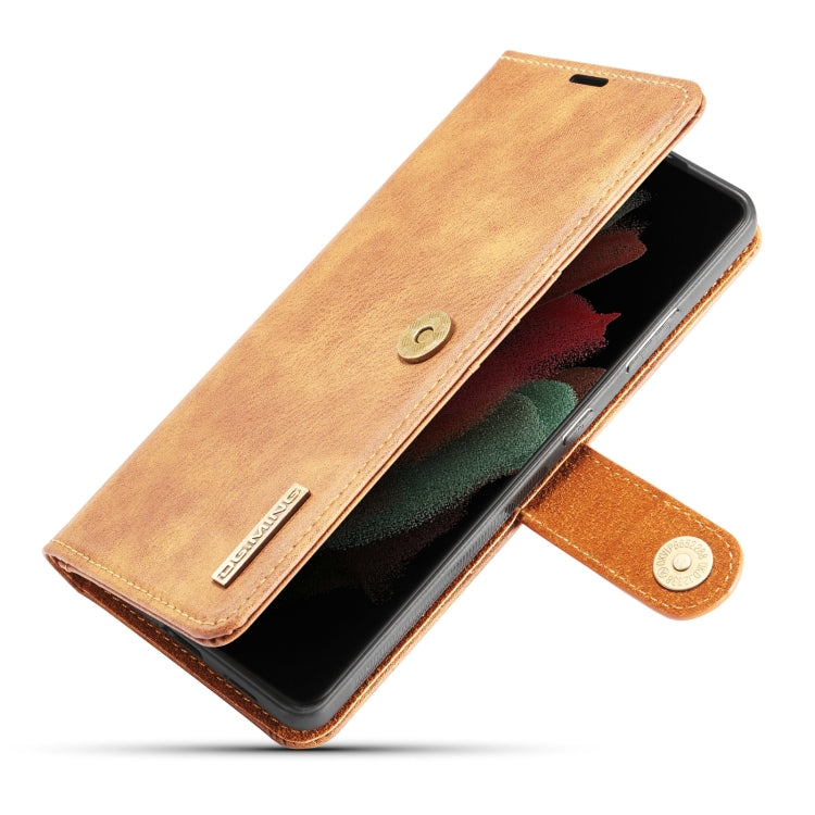 For Samsung Galaxy S21 Ultra 5G DG.MING Crazy Horse Texture Flip Detachable Magnetic Leather Case with Holder & Card Slots & Wallet(Brown) - Galaxy S21 Ultra 5G Cases by DG.MING | Online Shopping UK | buy2fix