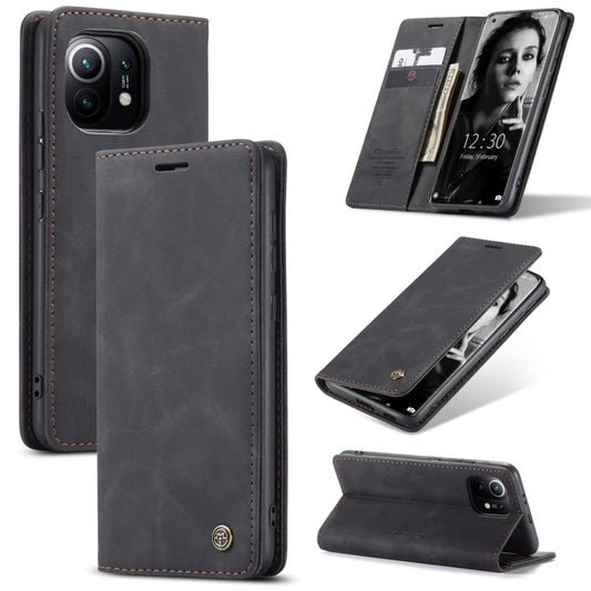 For Xiaomi Mi 11 CaseMe 013 Multifunctional Horizontal Flip Leather Case with Holder & Card Slot & Wallet(Black) - Xiaomi Cases by CaseMe | Online Shopping UK | buy2fix