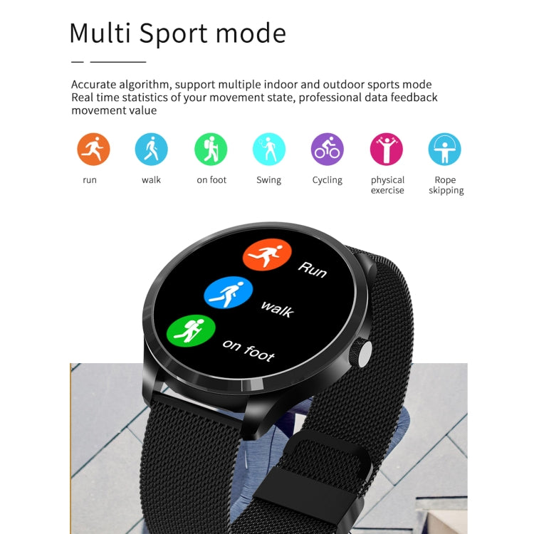 Q9L 1.28 inch IPS Color Screen IP67 Waterproof Smart Watch, Support Blood Pressure Monitoring / Heart Rate Monitoring / Sleep Monitoring(Silver) - Smart Wear by buy2fix | Online Shopping UK | buy2fix