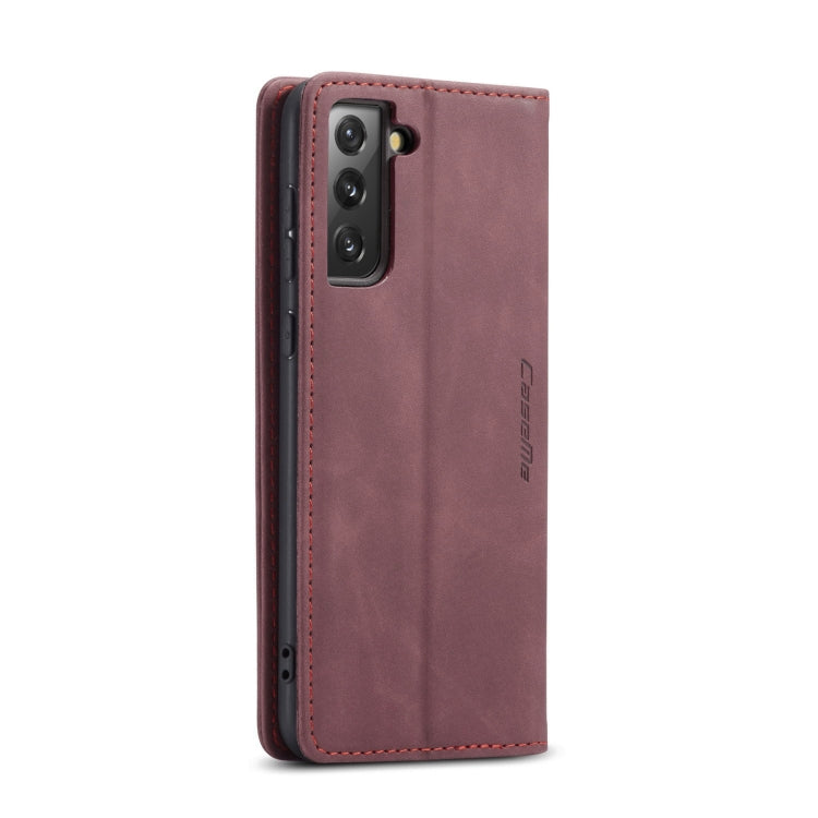 For Samsung Galaxy S21 FE CaseMe 013 Multifunctional Horizontal Flip Leather Case, with Card Slot & Holder & Wallet(Wine Red) - Galaxy Phone Cases by CaseMe | Online Shopping UK | buy2fix