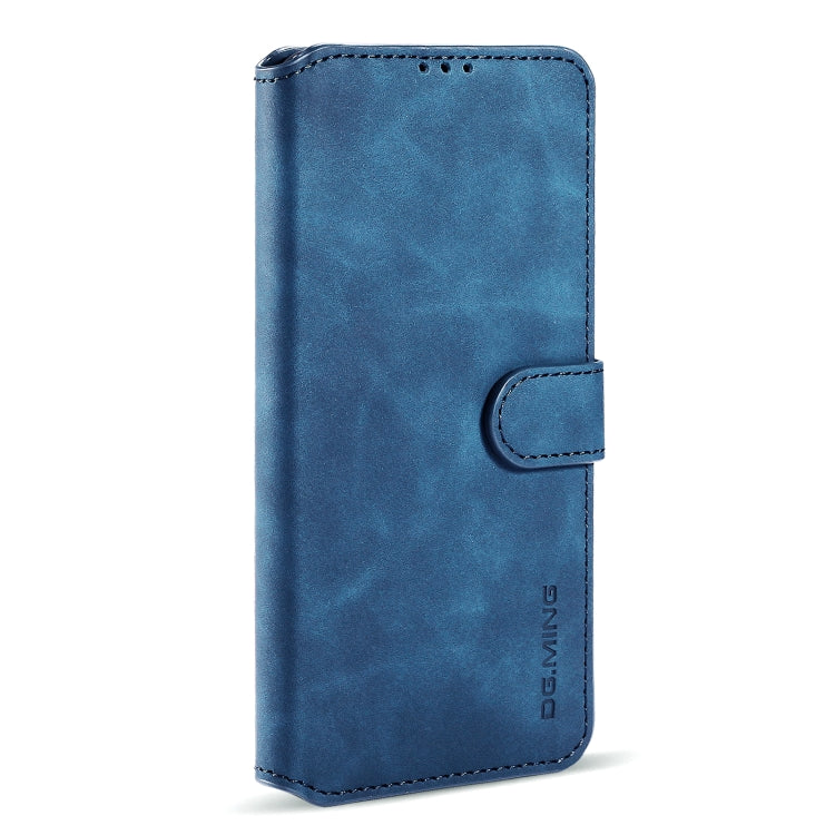 For Samsung Galaxy S21 FE DG.MING Retro Oil Side Horizontal Flip Leather Case with Holder & Card Slots & Wallet(Blue) - Galaxy Phone Cases by DG.MING | Online Shopping UK | buy2fix