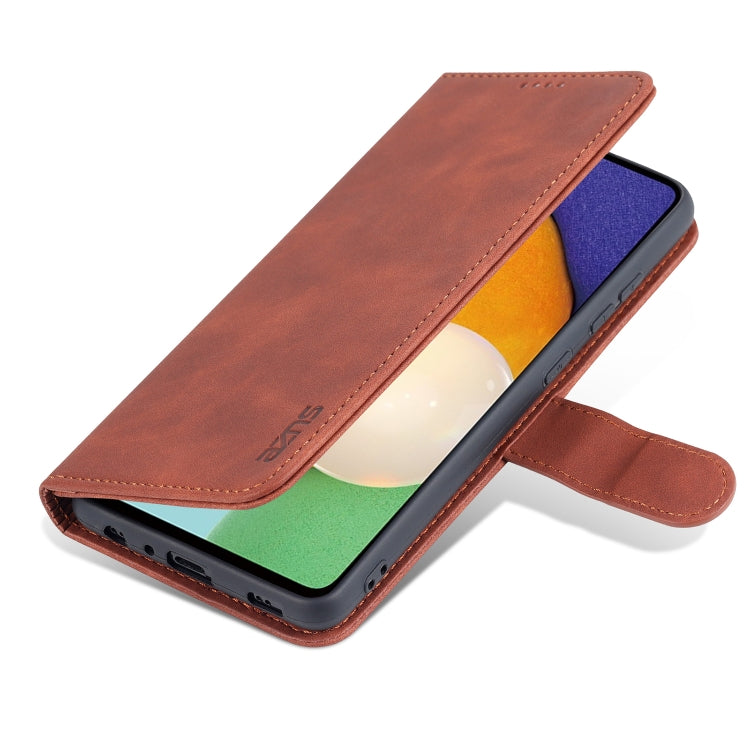 For Samsung Galaxy A52 5G / 4G AZNS Skin Feel Calf Texture Horizontal Flip Leather Case with Card Slots & Holder & Wallet(Brown) - Galaxy Phone Cases by AZNS | Online Shopping UK | buy2fix