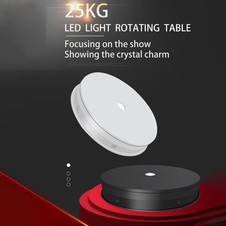 30cm Electric Rotating Turntable Display Stand  LED Light Video Shooting Props Turntable, Power Plug:220V AU Plug(White) - Camera Accessories by buy2fix | Online Shopping UK | buy2fix