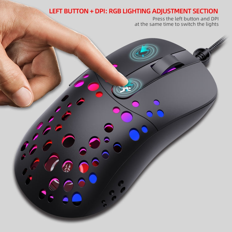 HXSJ A904 RGB Light Macro Programming Mechanical Gaming Wired Mouse(Black) - Wired Mice by HXSJ | Online Shopping UK | buy2fix