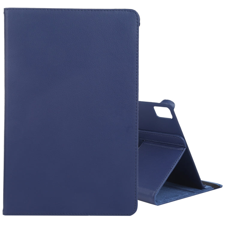 For Huawei MatePad Pro 12.6 2021 360 Degree Rotation Litchi Texture Horizontal Flip Leather Case with Holder(Dark Blue) - Huawei by buy2fix | Online Shopping UK | buy2fix