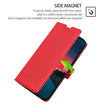 For iPhone XR Ultra-thin Voltage Side Buckle PU + TPU Horizontal Flip Leather Case with Holder & Card Slot(Red) - More iPhone Cases by buy2fix | Online Shopping UK | buy2fix