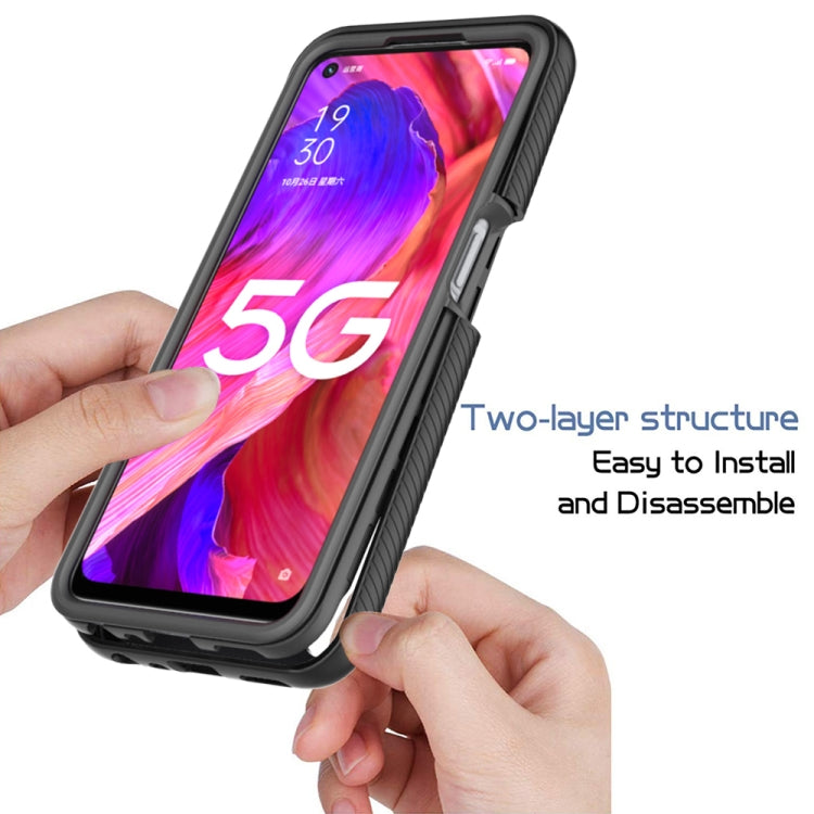 For OPPO A54 5G / A74 5G Starry Sky Solid Color Series Shockproof PC + TPU Case(Black) - OPPO & vivo Accessories by buy2fix | Online Shopping UK | buy2fix