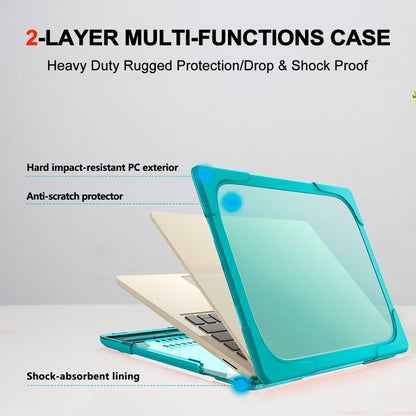 TPU + PC Two-color Anti-fall Laptop Protective Case For Microsoft Surface Laptop 3 / 4 15 inch(Sky Blue) - Microsoft by buy2fix | Online Shopping UK | buy2fix