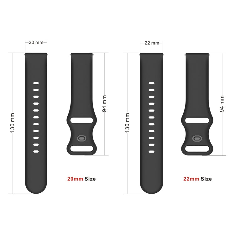 22mm For Apex 46mm /  Apex Pro / Ticwatch Pro 3 Universal Inner Back Buckle Perforation Silicone Watch Band(Red) - Watch Bands by buy2fix | Online Shopping UK | buy2fix