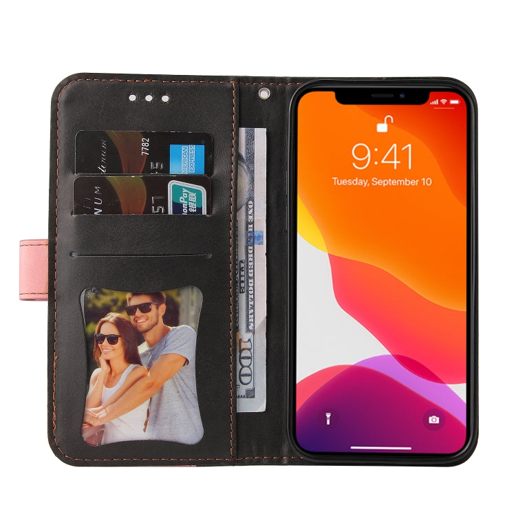 For iPhone 13 Pro Max Business Stitching-Color Horizontal Flip PU Leather Case with Holder & Card Slots & Photo Frame  (Pink) - iPhone 13 Pro Max Cases by buy2fix | Online Shopping UK | buy2fix