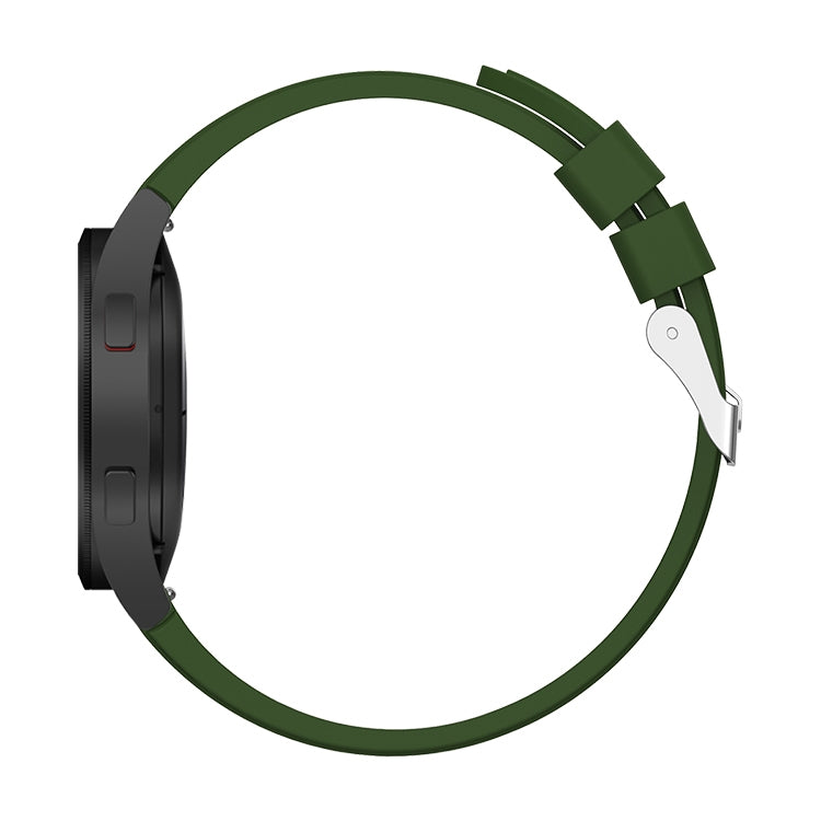 For Samsung Galaxy Watch4 Classic 42mm Silicone Watch Band(Army Green) - Smart Wear by buy2fix | Online Shopping UK | buy2fix