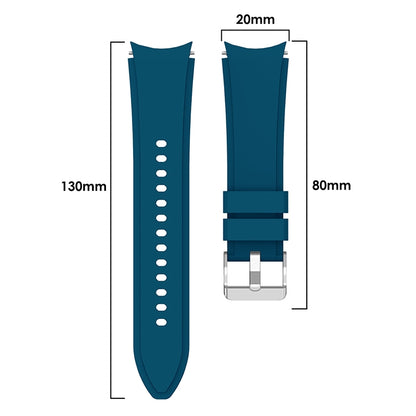 For Samsung Galaxy Watch4 Classic 42mm Silicone Watch Band(Dark Blue) - Smart Wear by buy2fix | Online Shopping UK | buy2fix