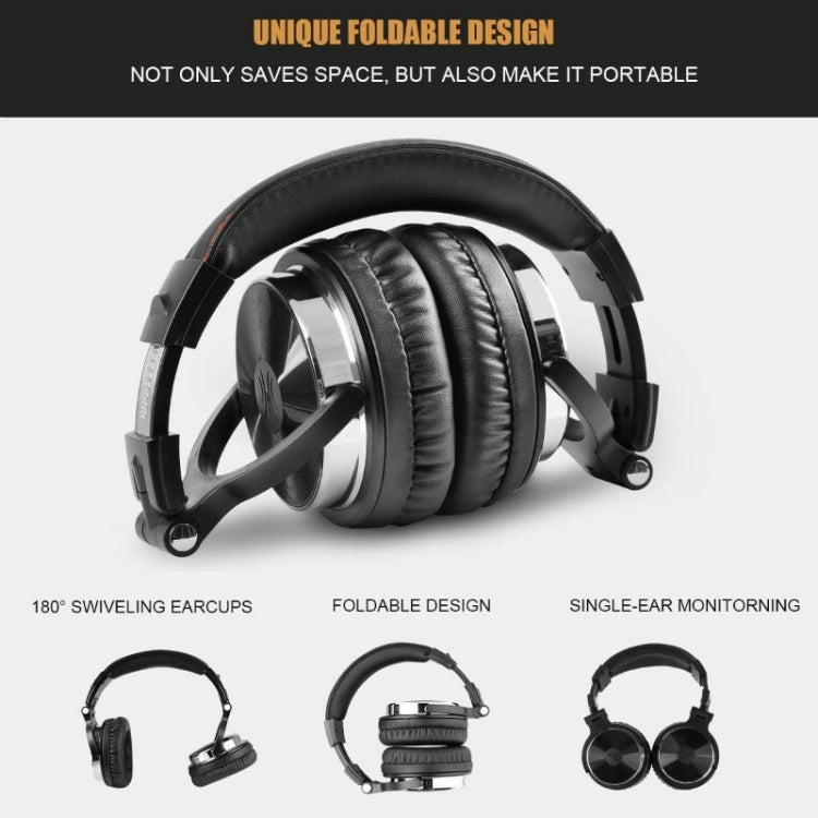 OneOdio Pro-10 Head-mounted Noise Reduction Wired Headphone with Microphone, Color:Grey Khaki - Multimedia Headset by OneOdio | Online Shopping UK | buy2fix