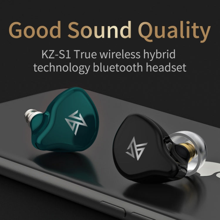 KZ S1 1DD+1BA Hybrid Technology Wireless Bluetooth 5.0 Stereo In-ear Sports Earphone with Microphone(Grey) - Bluetooth Earphone by KZ | Online Shopping UK | buy2fix