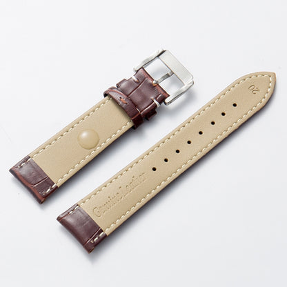 20mm Calf Leather Watch Band(Black) - Smart Wear by buy2fix | Online Shopping UK | buy2fix