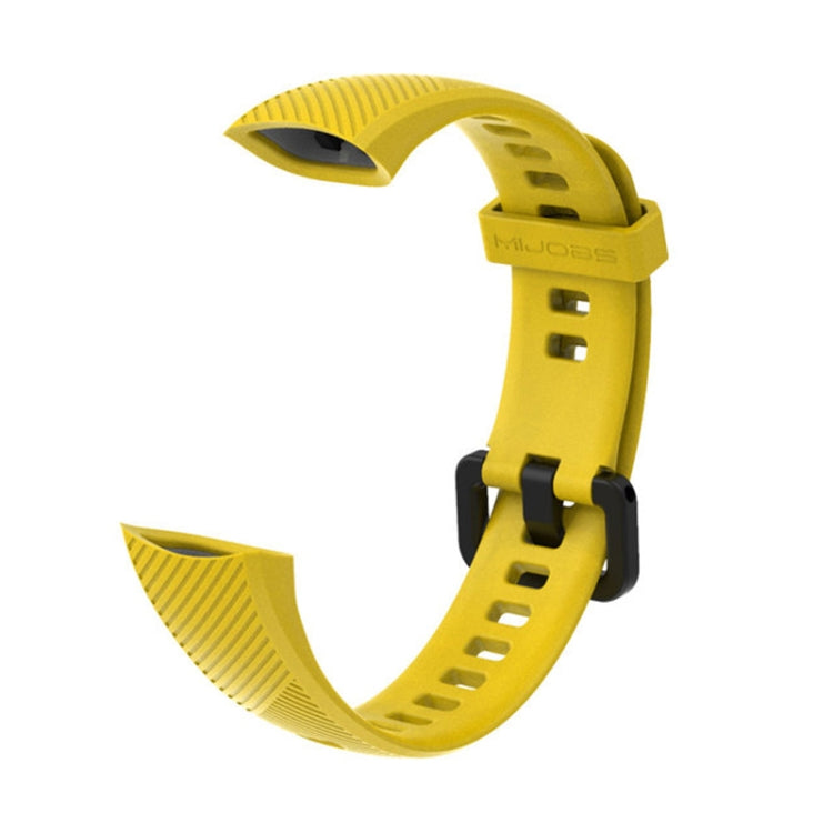 For Honor Band 4 / 5 MIJOBS Breathable Silicone Watch Band(Yellow) - Watch Bands by MIJOBS | Online Shopping UK | buy2fix